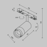 Трековый светильник MAYTONI FOCUS ZOOM TR212-4-12WTW-Z-DSZ-W
